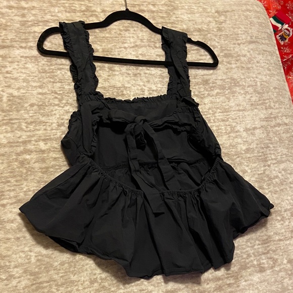 Miami Black Ruffled Tank Top - Picture 5 of 6